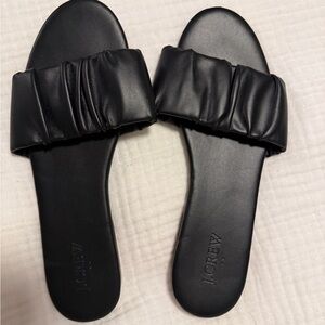 J. Crew Black Leather Sandals